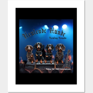 Heulende Hunde Howling Hounds Dachshund Band Posters and Art